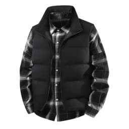 Lightweight Vest Jacket Men Autumn Winter Light Luxury Thick Warm Windproof Sleeveless Coat Man Casual Stand Collar Padded Vests