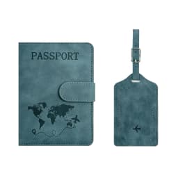 Custom Name Passport Holder Luggage Tag Gift Box Fashion DIY Travel Accessories Dropship Wholesale Engrave Logo Travel Wallet