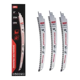 3PCS 7T Arc Edge Reciprocating Saw Blade, Japanese Teeth with Curved Edge Wood Pruning Saw Blades for Tree Trimming