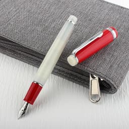 Jinhao 82 Fountain Pen Transparency Gold Clip Spin Pen Popular EF F M NIB Business Office School Supplies Writing