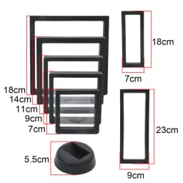 5Pcs 3D Floating Frame Jewelry Display Stand Shadow Box Ring Pendant Holder Stone Presentation Case Gift Box
