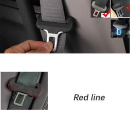 Universal Car Seat Belt Buckle Clip Protector Leather Interior Button Case Anti-Scratch Cover Safety Accessories