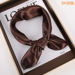 Solid-color Square Scarf single-color Imitation Silk Small Square Plain Glossy Satin Color Tween Performance Silk Scarf SJ19