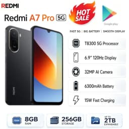 New Arrival 2026 Redmi A7Pro Global Version Unlocked Gaming Smartphone 8GB RAM 256GB ROM 6.9‑Inch FHD+ Full Display Helio G85