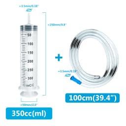 Large Capacity 50 100 150 200 250 350 550ml Syringe Plastic Pump Reusable Nutrient Measuring Syringe With 100cm Hose
