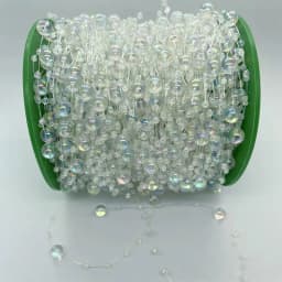5/10yards 3-8mm Fishing Line Artificial Pearls String Beads Chain for Diy Christmas Tree Wreath Decoration Party Supplies