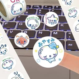 500Pcs/Roll Kawaii Bubble Stickers, Japanese Cartoon Text & Expression Decals for DIY, Journal & Gift Decoration