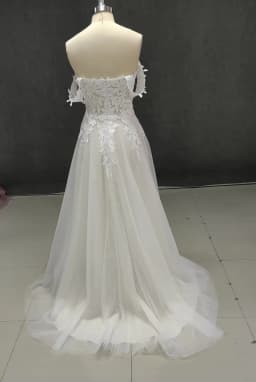 LORIE Lace Wedding Dresses 2022 Off The Shoulder Sweetheart Neck Bridal Gowns Side Split Appliques CountryWeddingGown Customized