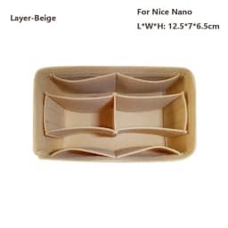 Felt Handbag Insert Bag Bag Support Storage Purse Liner Portable Organization Internal Bag for LV Nice Nano/Mini/BB/Vanity