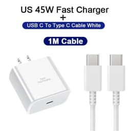 PD 45W Super Fast Charger For SAMSUNG Galaxy S21 S22 S23 S24 Ultra Fast Charging Phone USB C Charge Type C Cable 2M Wall Adapter