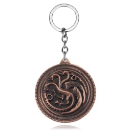 Dragon House Keychain Targaryen Dragon Shape Keyring for Fan Collection Accessories Friends Gift