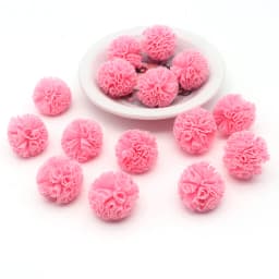 30-60 Pcs 2.5 Cm Lace Gauze Elastic Flower Ball DIY Craft Supplies Headwear Jewelry DIY Pendant Material Yarn Ball Pompons