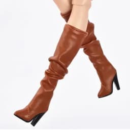 Wrinkle showed up after wearing on your fr dolls boots leopard print FIT for your FR6.0 nu.face 3.0 FR Ⅱ FR2 kissmela F9