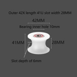 1Pcs Nylon U-groove Bearing Roller Track Wheel Guide Roller Support Roller Door Window Sliding Door Mechanical Pulley