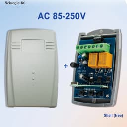 433MHz Universal Garage Door Receiver and ALUTECH AT-4 Rolling Code Remote Control Matching 2CH AC DC 7-32V 220V Rf Relay Switch