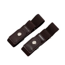 2pcs No Buckle Stretch Belt for Women Men Girls Boys Junior Jeans Pants Comfortable Buckle Free Invisible Elastic Waist Belt