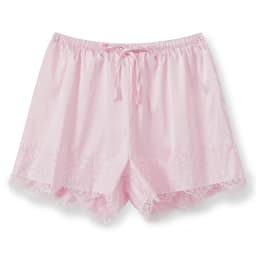 Summer Women's Casual Solid Satin Shorts Loose Fit Stylish Lace Trim Mid Rise Drawstring Shorts Lace Trim Lounge Bottoms