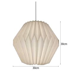 Paper Lantern Shade Nordic Style Folding Pendant Light Shade Creative Decorative Lamp Cover for Living Room Decor(without Light)