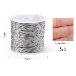 0.2-1MM Metallic Ornament String Silver Gold Color Cord Jewelry Thread for Christmas Tree Hanging Crafts Making Gift Decoratiion
