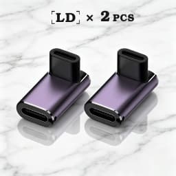 UGOURD 40Gbps Extension Cable Adapter USB C Male to USB C Female Adapter Angled Type C to C Converter 240W With Indicator Light