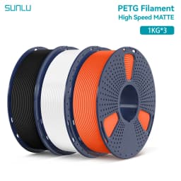 SUNLU 3KG High Speed Matte PETG Filament 1.75mm 1kg Spool (2.2lbs) High Speed Printing Filament Fit Most FDM Printer