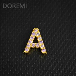 DOREMI Colorful Birthstone CZ 9mm Initial Letter Bracelet Bangle Custom Private Wedding Gift Letters Bangle Gift Jewelry Bangle