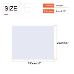 4pcs ABS Plastic Sheet 250x200mm White Sheet Plate Thickness 0.5/1.5/2/3mm for Building Model DIY Crafts Panel