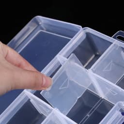 6 Grids Plastic Removable Divider Storage Box Adjustable Organizer Case for Jewelry Earrings Bead Small Parts Hardware and Craft