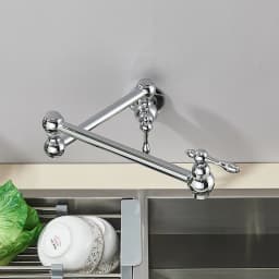 Chrome Black Wall Mounted Faucet Single Cold Water Tap 360 Rotating Spout Washing Faucet Folding Neck Bathroom Kitchen Tap