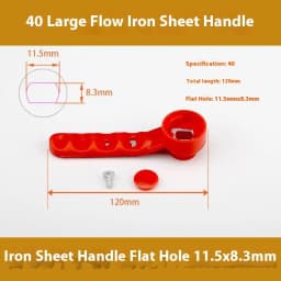 2Pcs Ball Valve Handle Replacement Iron Long Handle Leak Proof Ergonomic Universal Fit For Gas Pool Faucet Water Garden Outdoor
