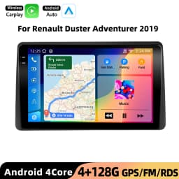 Podofo AI Voice Wireless Carplay Android Auto Radio For Renault Duster Adventurer 2019 Car Intelligent Systems BT 2din Autoradio