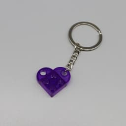 3176 DIY Heart Key Ring Necklace Toys for Children Coupling Plate 2x3 with Rounded End and Pin Hole MOC Building Block Brick