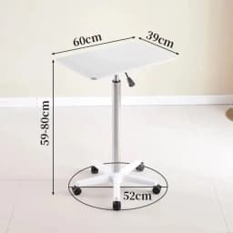 Wooden Portable Small Desk Stable Standing Workstation Height-Adjustable Bedside Desk Durable Laptop Table