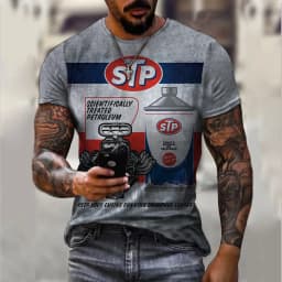 New Arrives Men's Tshirt Lemans Car Vintage Pattern T shirts Summer Oversized Casual Tees Mens Short Sleeve Tops Men Clothing