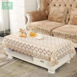 Waterproof Tablecloth Household Rectangular Oilproof PVC Plastic Tablecloth Golden Bronzing Printing Table Cover Table Mat Nappe