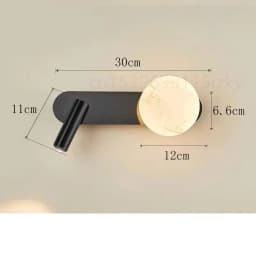 Wall Lamp Nordic Modern Black and White Minimalist Living Room Sofa Background Wall Decorative Lamp Light Luxury Bedroom Bedside