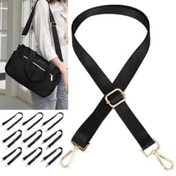 Fashion Black Nylon Shoulder Bag Strap Adjustable Replacement Detachable Belt for Women Men Messenger Bags Handle Handbag Belt