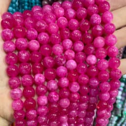 6 8 10MM Natural Stone Jade Chalcedony Round Multicolors Loose Beads For Jewelry Making Diy Charm Bracelets Necklace Accessories