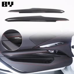 For Chevrolet Corvette C8 2020-2024 Car Accessory ABS Carbon Fiber Car Console Gear Shift Panel Cover door armrest Trim Sticker