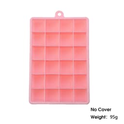 With Lid / No Lid 24-Hole Silicone Ice Tray Square Box Auxiliary Food Puree Cheese Jelly Mold Bar Kitchen Tool Cocktail Cube