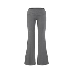 Women Folded Low Waist Cotton Jersey Foldover Pant Soot