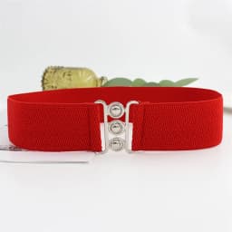 Women's Elastic Pair Buckle Belt Elastic Wide Belt Cummerbund Strap Belt Waist Decorative Waistband For Dresses Solid Color
