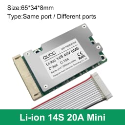 Qucc Li Ion 10S 13S 14S 15A 20A BMS 48V 36V 18650 Battery Pack Electric Toy Electric Scooter Electric Moped Power Battery BMS