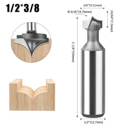 1/4 Inch 1/2 Inch Shank 6mm 12mm Shank Bottom Milling Cutter Slotting Cutter Engraving Machine Bottom Cleaning Router Bit