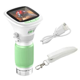 Children's Handheld Microscope with Rotating Focus and 2.4-Inch High-Definition Screen for Outdoor Children's Science Microscope