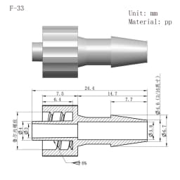 Luer Lock Adapter PP Plastic Air Valve Pipe Dispensing Glue Subpackaging Syringe Barrel Fitting Connector