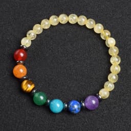 7 Chakra Bracelet Natural Gem Stone Beads Bangle Women Crystal Healing Anxiety Jewellery Mandala Yoga Meditation Bracelets Gift