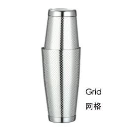 Stainless Steel Boston Shaker Bar Shaker with Different Surface Finish -2 Piece Cocktail Shaker, 15-Ounce and 25-Ounce