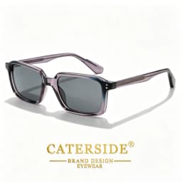 CATERSID Men's Sunglasses Square Frame Cellulose Propionate Temple Tips Sun Glasses Women's Outdoor Travel Driving Glasses UV400