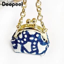 2/5Pcs Deepeel 5cm Metal Frame Kiss Clasp Lock for Mini Purse Handbag Wallet Smooth Handle DIY Handmade Bags Handware Accessory
